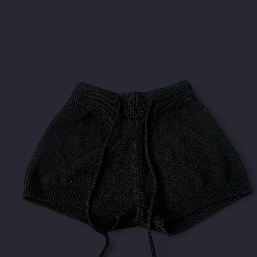 SHEIN Black High Waist Knit Shorts